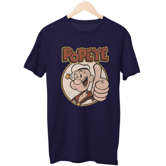 Vintage Popeye Cartoon Regular Unisex T-Shirt