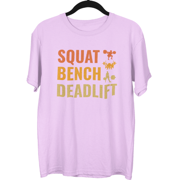 Squat Bench Deadlift Gym Unisex Oversized T-Shirt