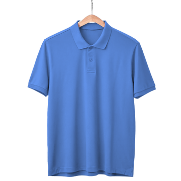 Cornflower Blue Polo Neck T-Shirt