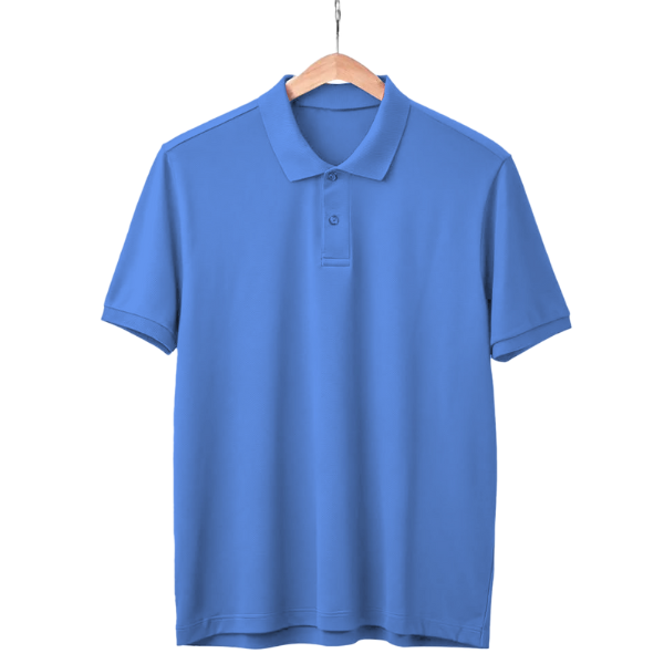Cornflower Blue Polo Neck T-Shirt
