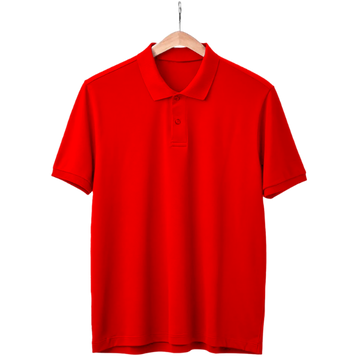 Bright Red Polo Neck T-Shirt