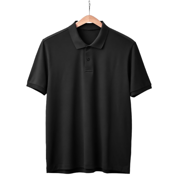 Black Polo Neck T-Shirt