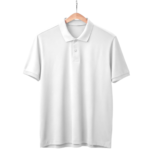 White Polo Neck T-Shirt