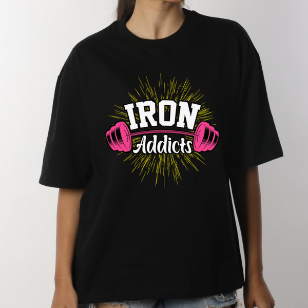 Iron Addicts Gym Unisex Oversized T-Shirt