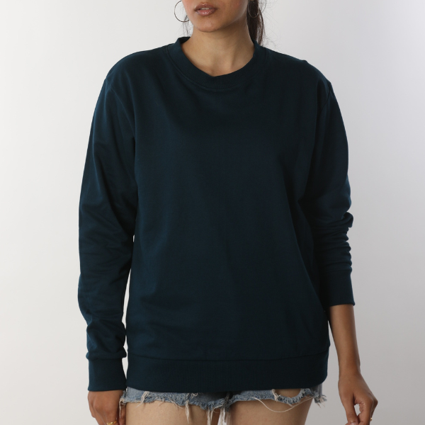 Solid Twilight Teal Unisex Sweatshirt