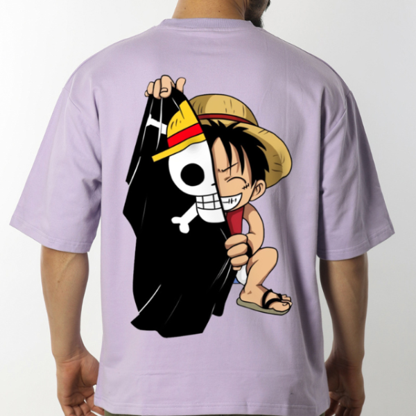 Luffy Hiding Anime Unisex Oversized T-Shirt