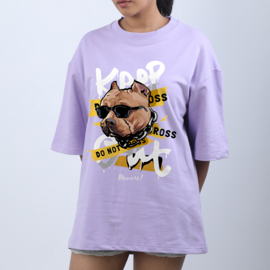 Do Not Cross Unisex Oversized T-Shirt